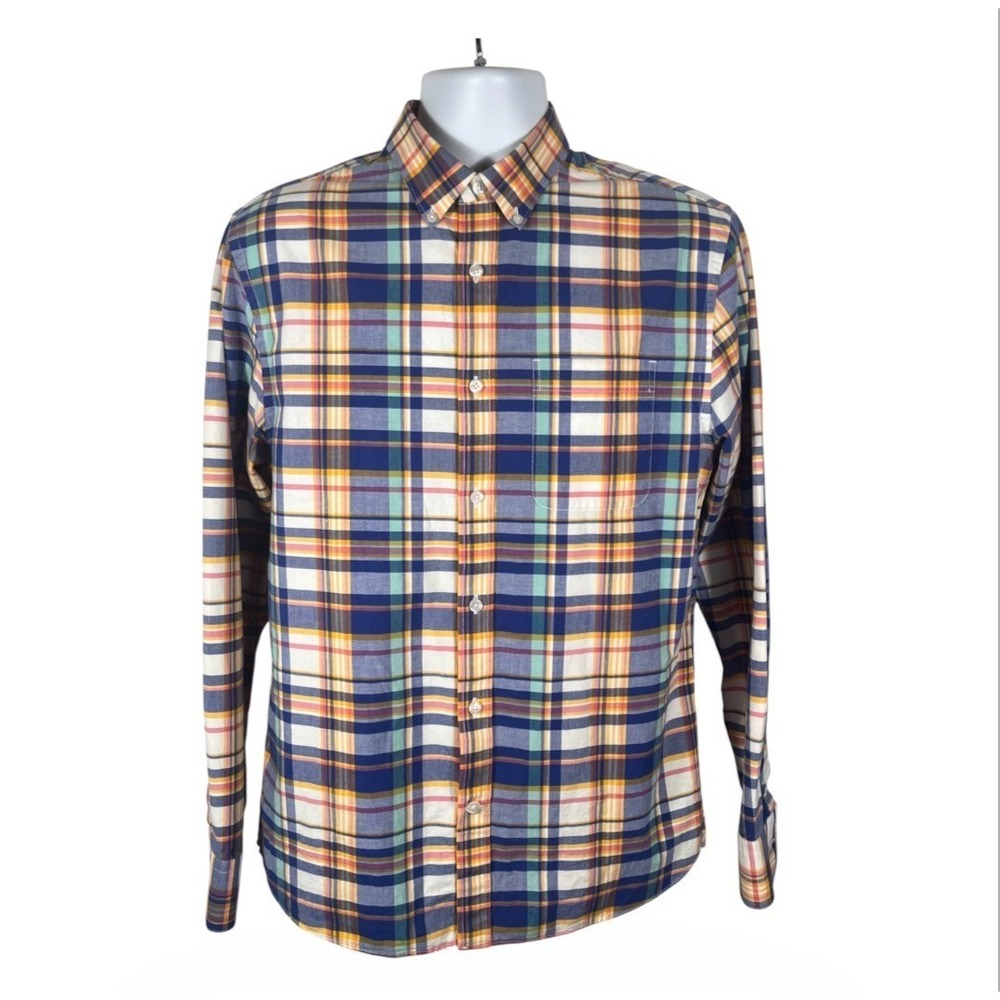 Bonobos Men's Sz M Long Sleeve Multi-Toned Plaid Button-Down Shirt Cotton - 2208